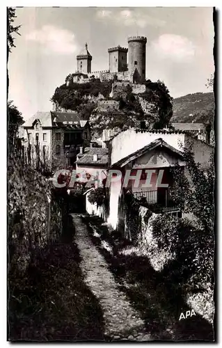 Cartes postales moderne Foix Le chateau vu du chemin Notre Dame