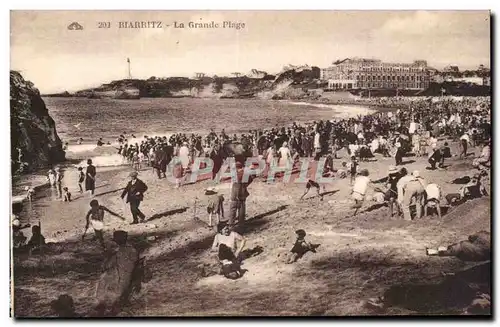 Cartes postales Biarritz La grande plage