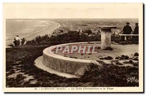 Cartes postales Carolles La table d orientation et la plage