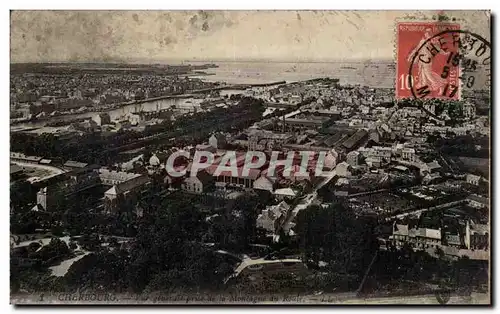 Cartes postales Cherbourg Vue generale prise de la montagne du Roule