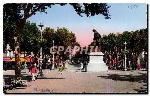 Cartes postales moderne Beziers Statue Paul Riquet sur les allees Paul Riquet