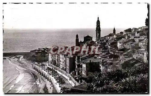 Moderne Karte Menton Vue generale du Vieux Menton