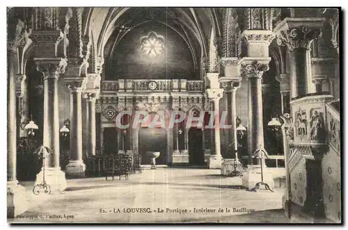 Cartes postales La Louvesc Le portique Interieur de la basilique