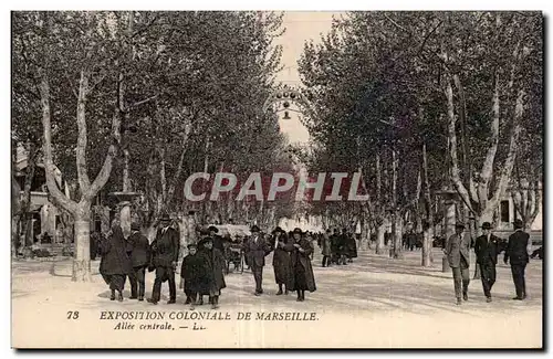 Cartes postales Marseille Exposition coloniale 1922 Allee centrale