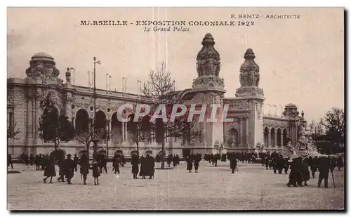 Cartes postales Marseille Exposition coloniale 1922 Le grand palais