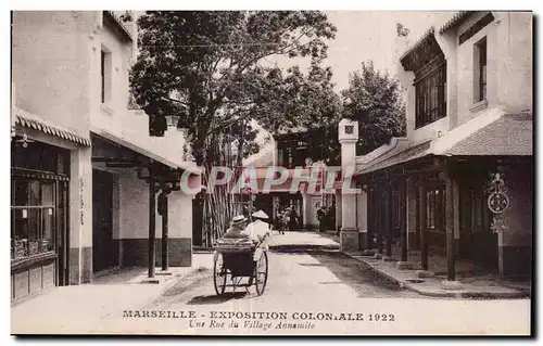 Cartes postales Marseille Exposition coloniale 1922 Une rue du village Annamite