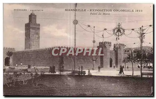 Cartes postales Marseille Exposition coloniale 1922 Palais du Maroc