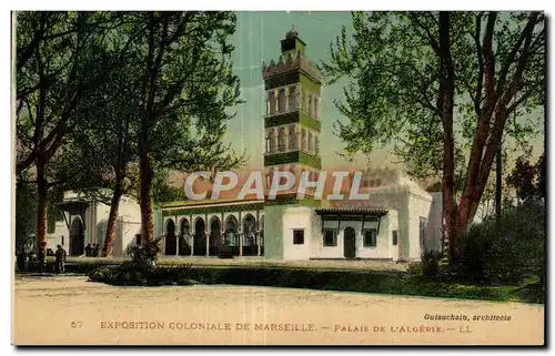 Cartes postales Marseille Exposition coloniale 1922 Palais de l Algerie