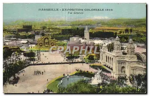 Cartes postales Marseille Exposition coloniale 1922 Vue generale