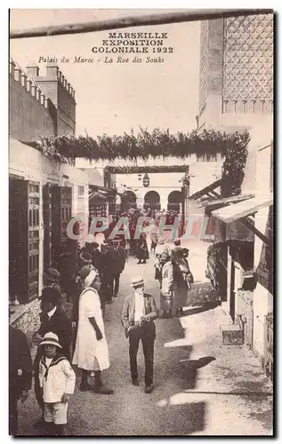 Ansichtskarte AK Marseille Exposition coloniale 1922 Palais du Maroc La rue des Souks