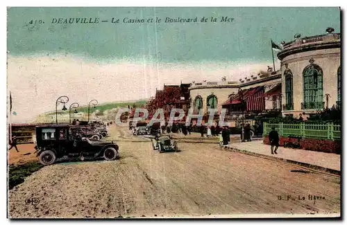 Cartes postales Deauville sur mer Le casino et le boulevard de la mer