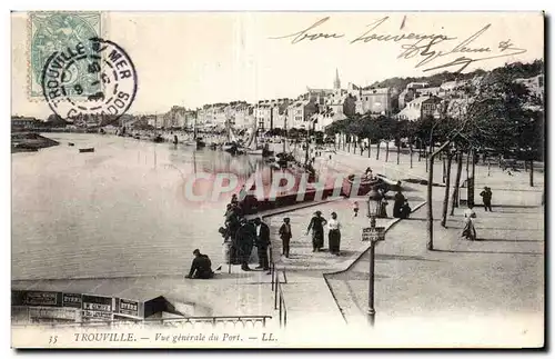 Cartes postales Trouville Vue generale du port