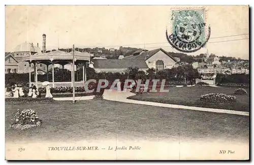 Ansichtskarte AK Trouville sur Mer le jardin public