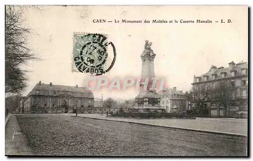 Cartes postales Caen Le monument des mobiles et la caserne Hamelin