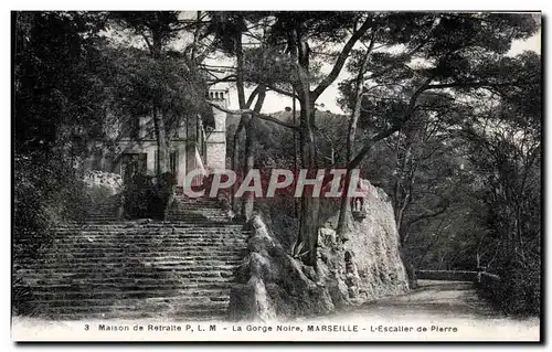 Ansichtskarte AK Maison de retraite PLM La gorge noire Marseille L escalier de pierre