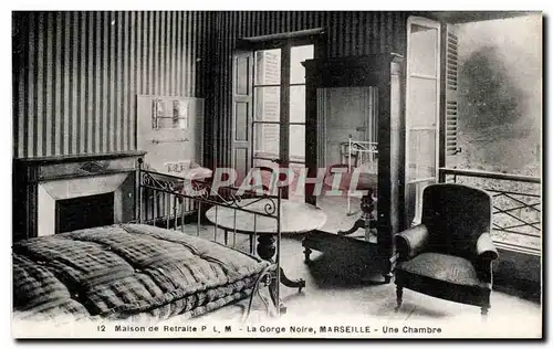 Cartes postales Maison de retraite PLM La gorge noire Marseille Une chambre