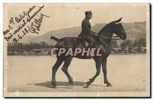 CARTE PHOTO Militaria Soldat Cavalier Cheval