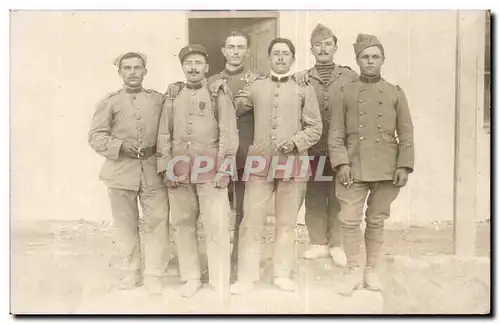 CARTE PHOTO Militaria Soldats Groupe de bretons