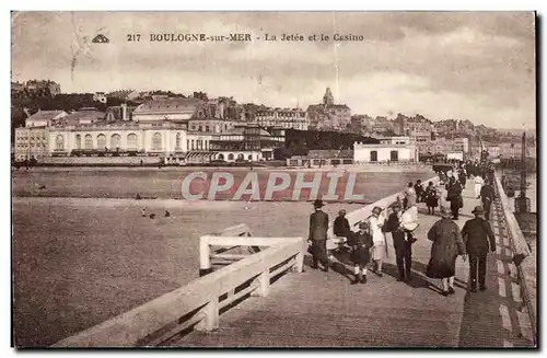 Cartes postales Boulogne sur Mer La jetee et le casino