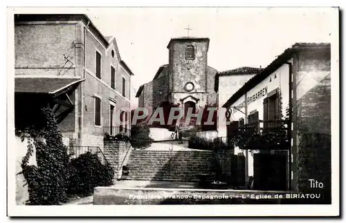 Cartes postales moderne Frontiere Franco espagnole L eglise de Biriatou