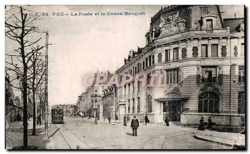 Cartes postales Pau La Poste et le cours Bosquet