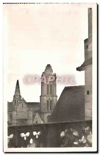 Moderne Karte Senlis Vue sur la tour st Pierre