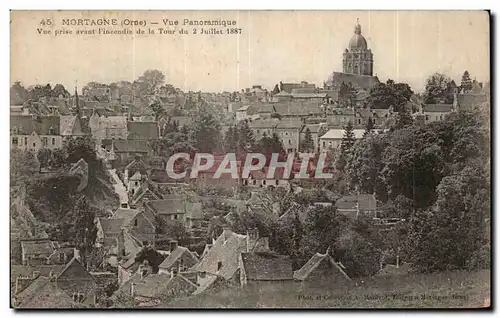 Ansichtskarte AK Mortagne Vue panoramique Vue prise avant l incendie de la tour du 2 juillet 1887