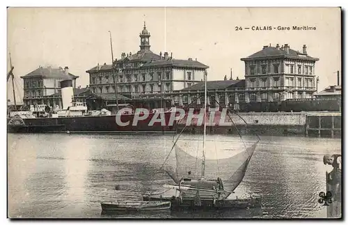 Cartes postales Calais La gare maritime