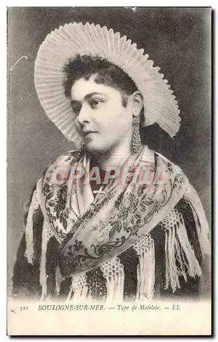 Ansichtskarte AK Boulogne sur Mer Type de Matelote Folklore Costume