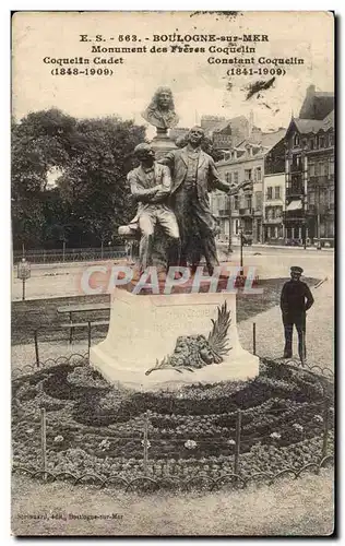 Ansichtskarte AK Boulogne sur Mer Monument des Freres Coquelin Moliere