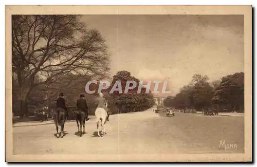 Ansichtskarte AK Paris Bois de Boulogne L avenue Foch Horse Cheval