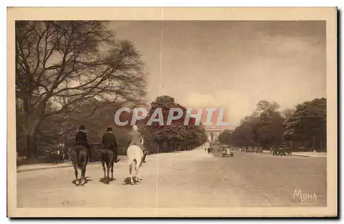 Ansichtskarte AK Paris Bois de Boulogne L avenue Foch Horse Cheval