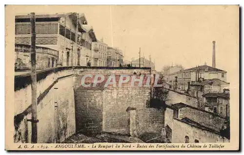 Cartes postales Angouleme Le rempart du Nord Restes des fortifications du chateau de Taillefer