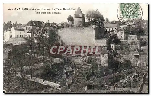 Avallon - Ancien Rempart - La Tour Beurdlaine - Vue prise des Chaumes - Ansichtskarte AK