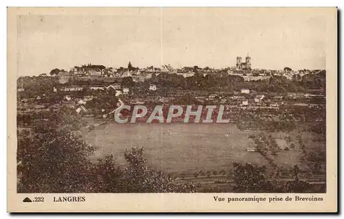 Langres - Vue Panoramique - prise de Brevoine - Cartes postales