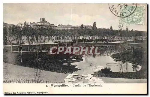 Montpellier - Jardin de l Esplanade - Ansichtskarte AK