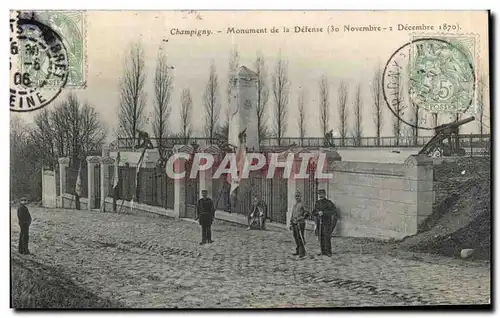 Champigny - Monument de la Defense Militaria - Ansichtskarte AK