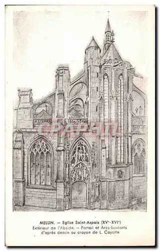 Melun - Eglise Saint Aspais - Cartes postales