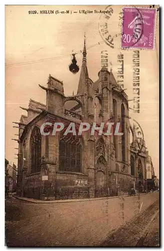 Melun - L Eglise St Aspais - Ansichtskarte AK