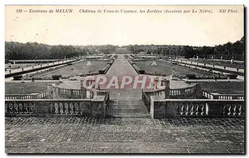 Melun - Chateau de Vaux le Vicomte - Les Jardins - Ansichtskarte AK