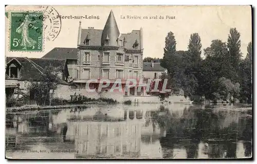 Moret sur Loing - La Riviere en aval du Pont - Cartes postales