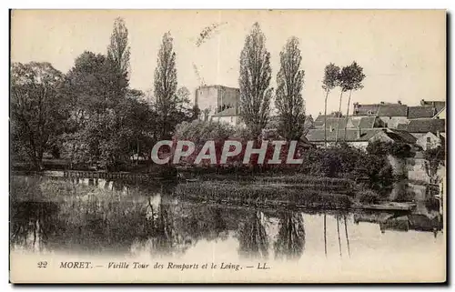 Moret sur Loing - Vieille Tour des Remparts et le Loing - Ansichtskarte AK