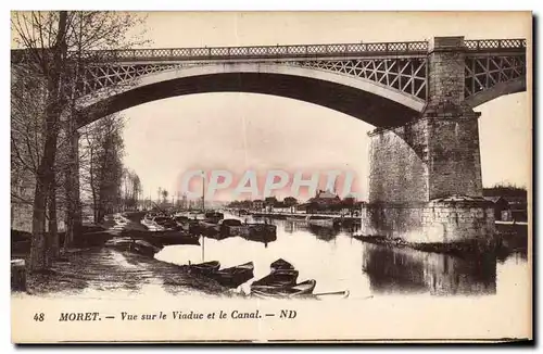 Moret sur Loing - Vue sur le Viaduc et le Canal - Ansichtskarte AK