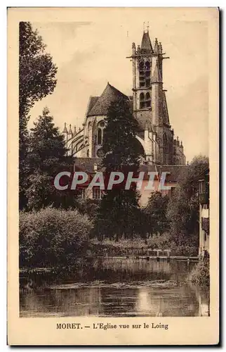 Moret sur Loing - L Eglise vue sur le Loing - Cartes postales