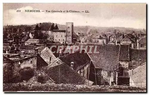 Nemours - Vue Generale et le Chateau - Ansichtskarte AK