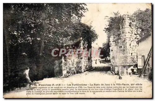 Ansichtskarte AK Provins Les fortifications La porte de Jouy a la ville haute