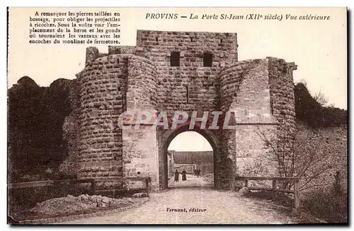 Cartes postales Provins La porte St Jean Vue exterieure