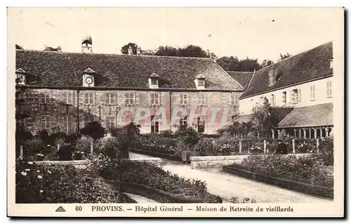 Cartes postales Provins Hopital general Maison de retraite des vieillards