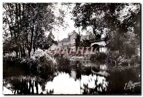 Moderne Karte Souppes sur Loing Les bords du Loing Le pont