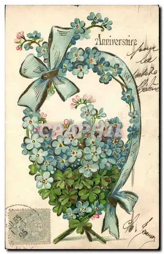 Cartes postales Fantaisie Fleurs Anniversaire